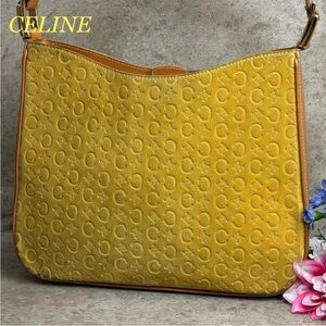 Celine Mustard Monogram Shoulder Bag